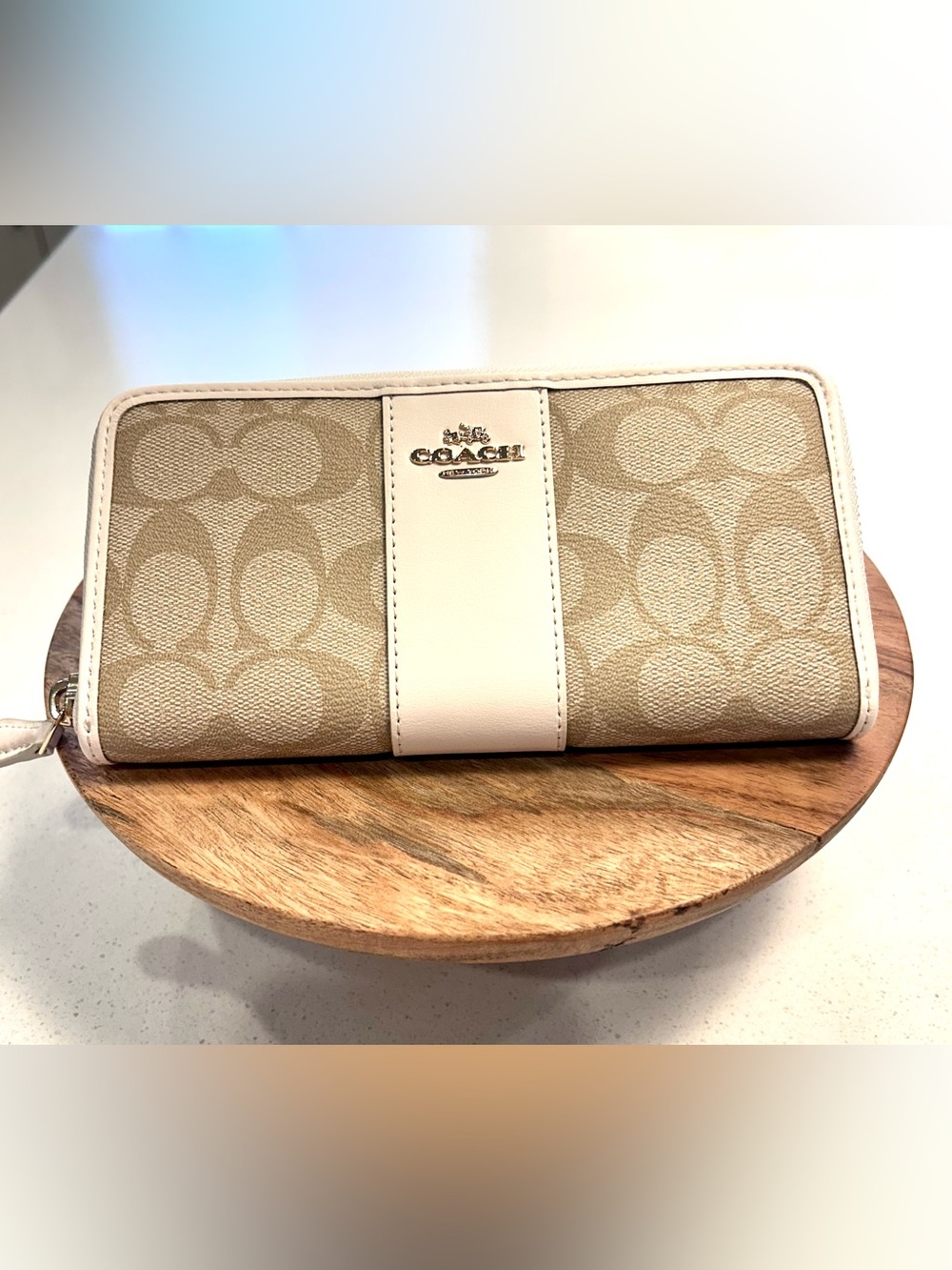 Coach Accordion Zip Around Wallet